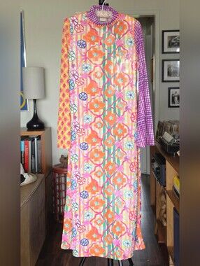 CeliaB Mystic Wanderer Dress Multicolor Floral Mesh Midi